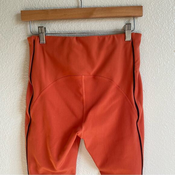 Zyia Burnt Orange Ribbed Premium Leggings 7/8 Length Plus Size 14-16 - Picture 10 of 12
